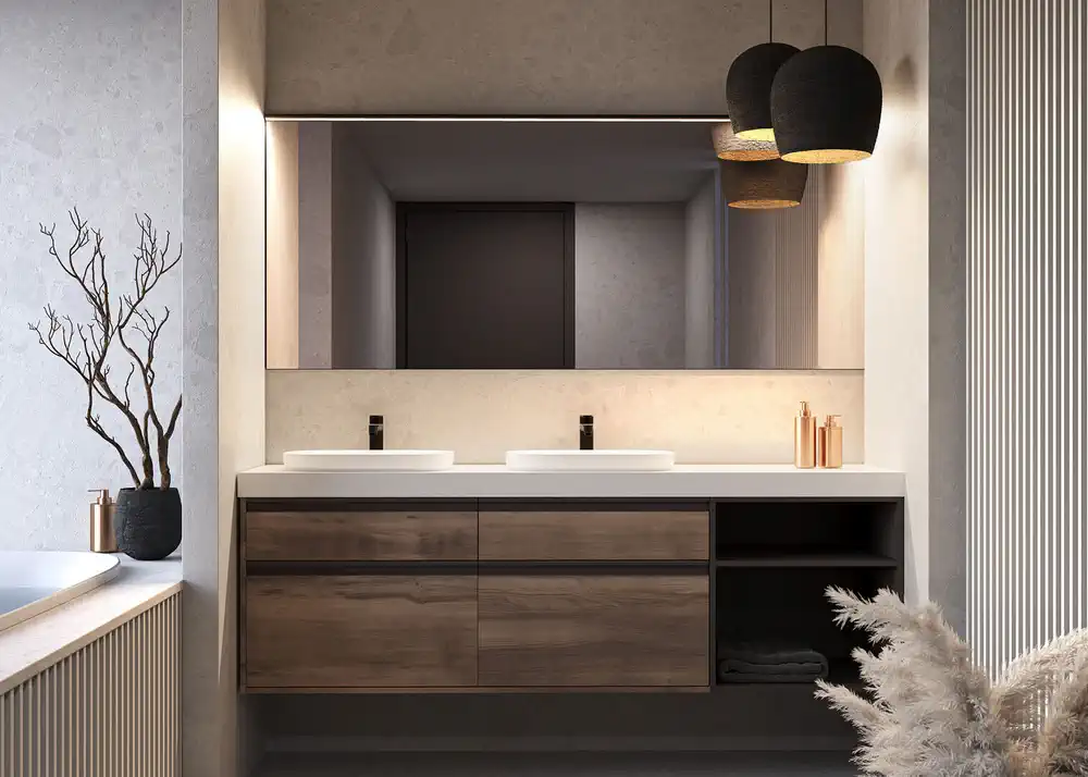 Savremeni dnevni boravak s modernim namještajem po mjeri