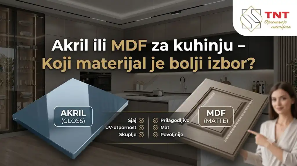 Akril ili MDF za kuhinju poređenje modernih kuhinjskih fronti
