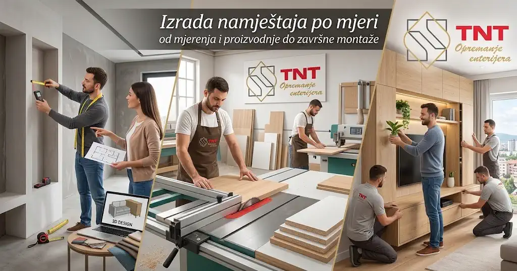 Izrada namještaja po mjeri od mjerenja i proizvodnje do završne montaže